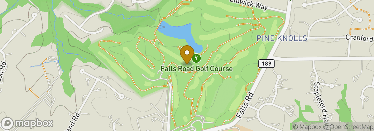 Map location: Falls Road Golf Course