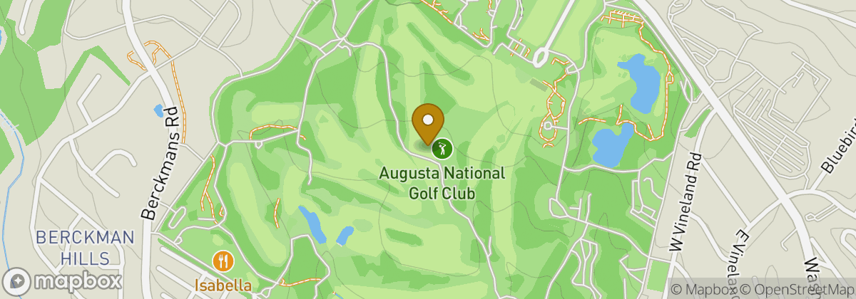 Map location: Augusta National Golf Club
