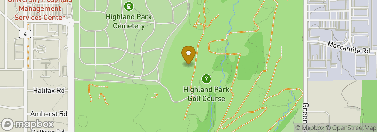 Map location: Highland Park Golf Course