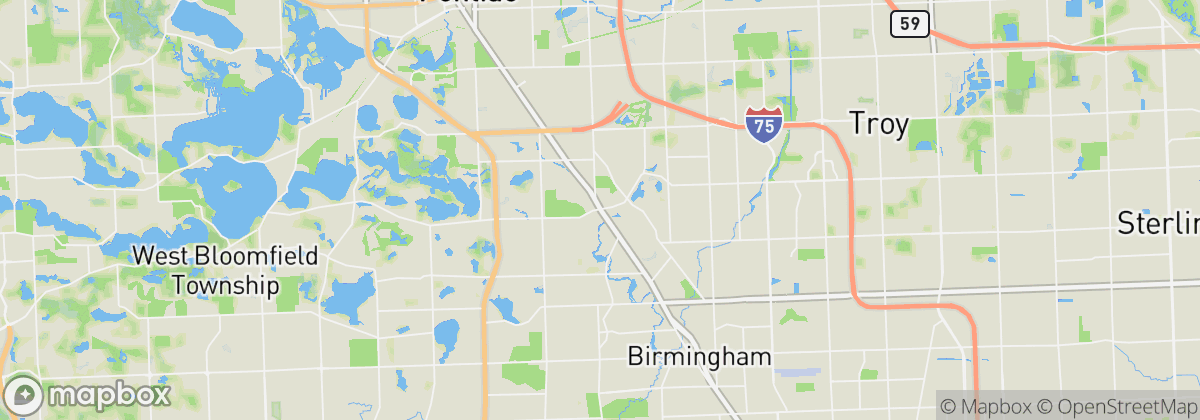 Map: Bloomfield Hills, MI