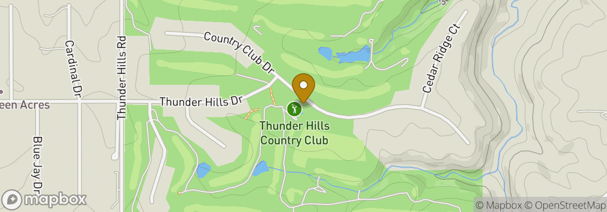 Map location: Thunder Hills Country Club