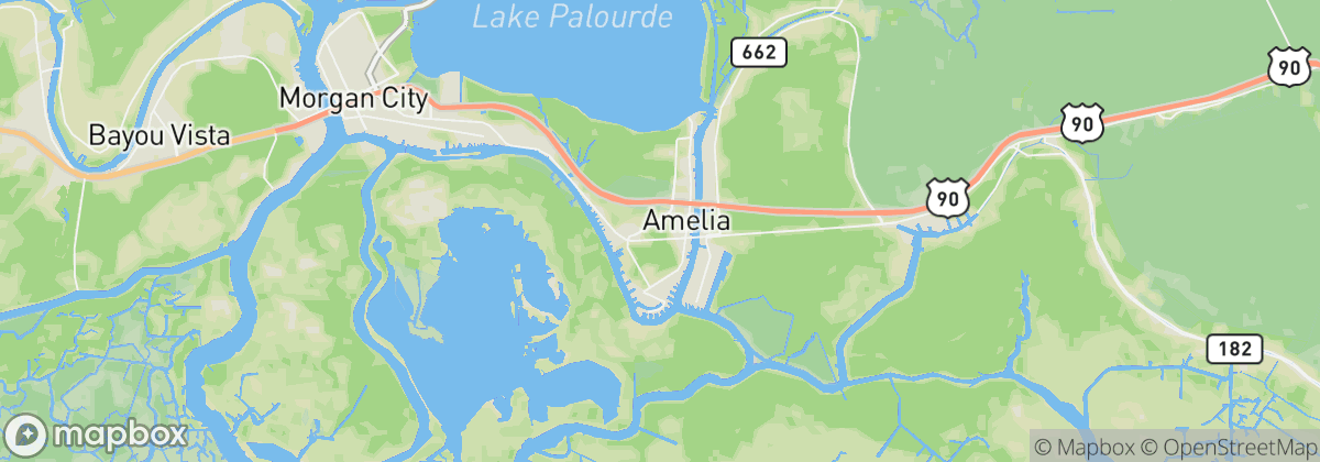 Map: Amelia, LA