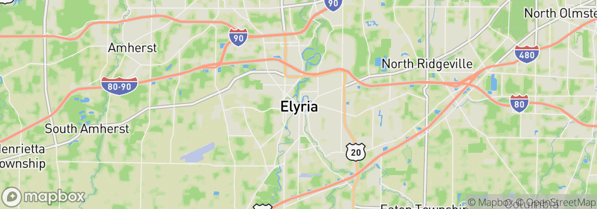 Map: Elyria, OH