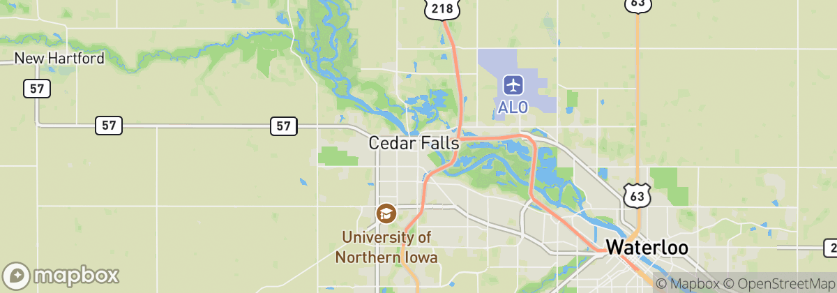 Map: Cedar Falls, IA