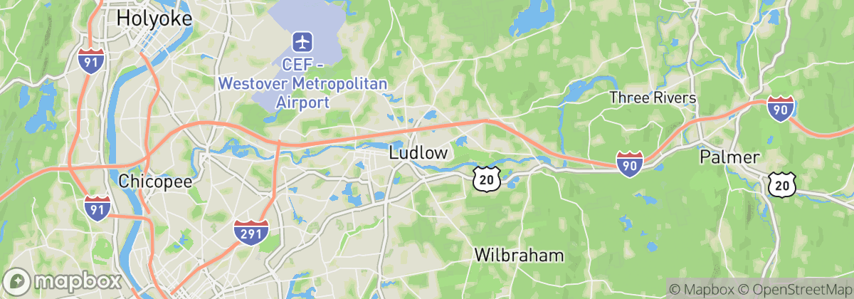 Map: Ludlow, MA