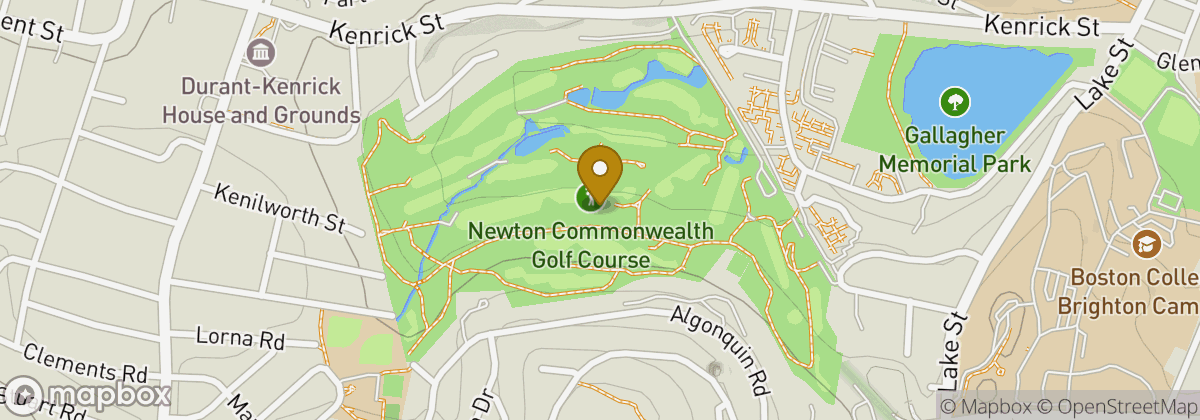 Map location: Newton Commonwealth Golf Course