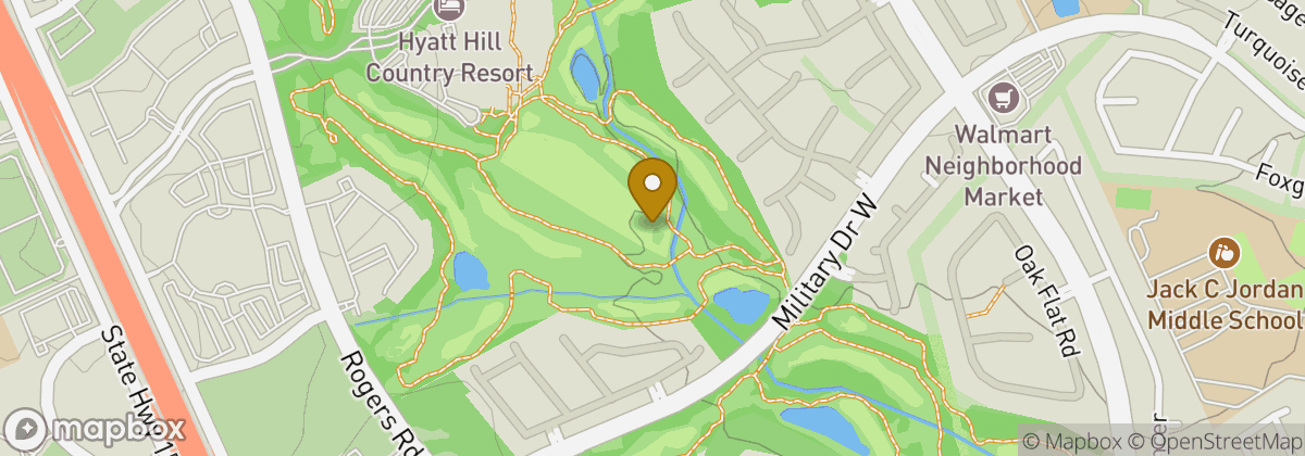 Map location: Hyatt Hill Country Golf Club