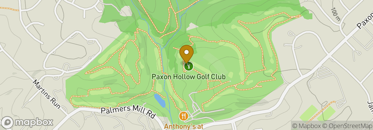 Map location: Paxon Hollow Golf Club
