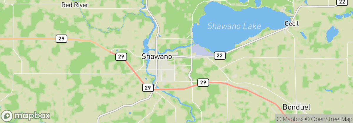 Map: Shawano, WI