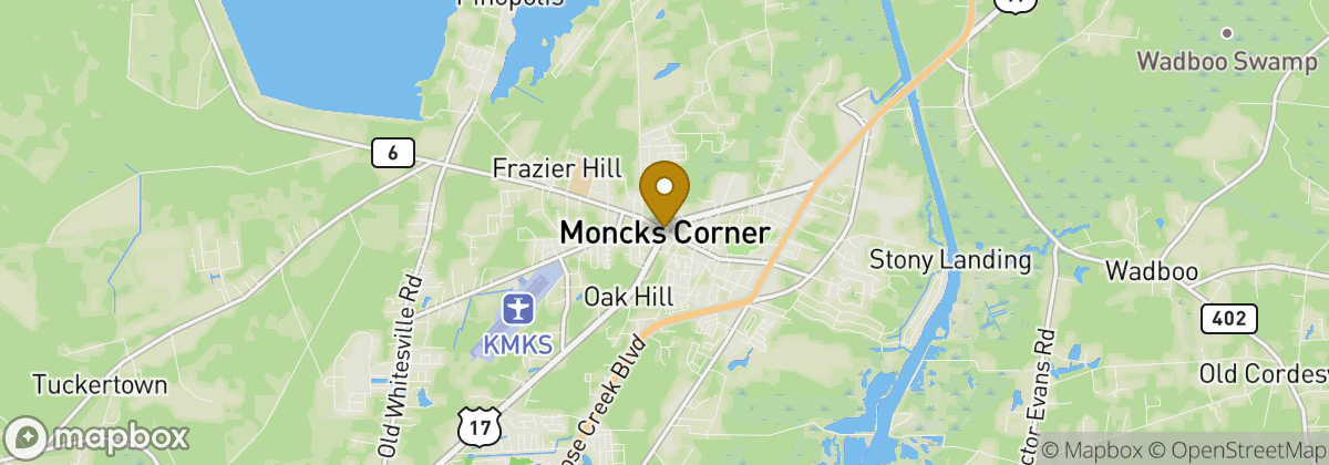 Map location: Moncks Corner