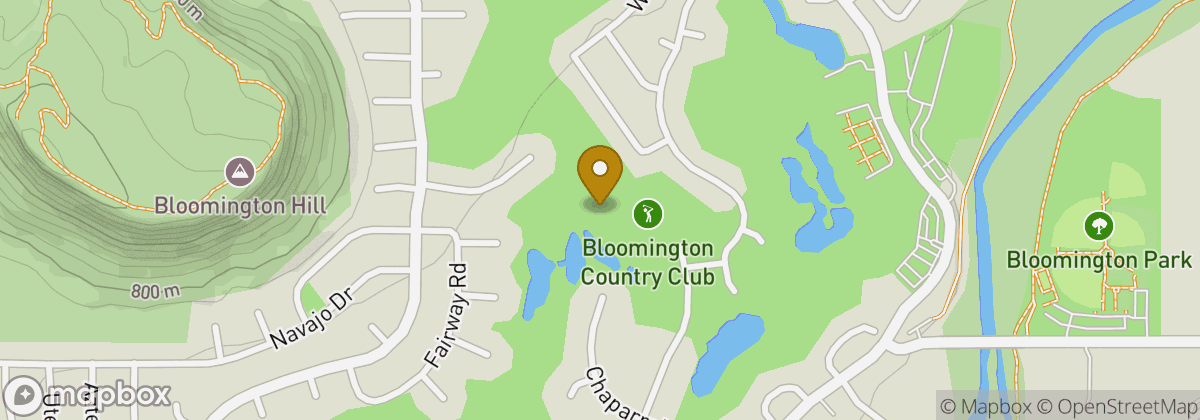 Map location: Bloomington Country Club
