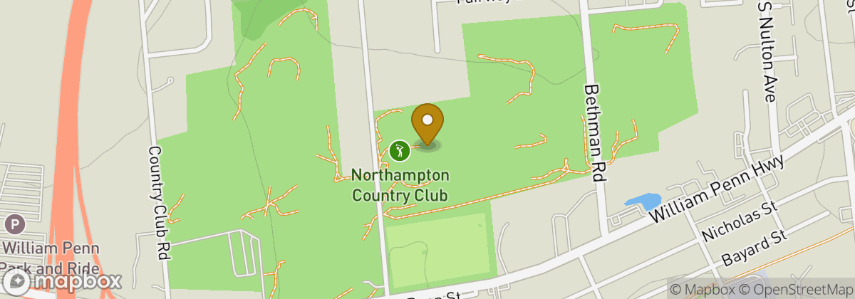 Map location: Northampton Country Club