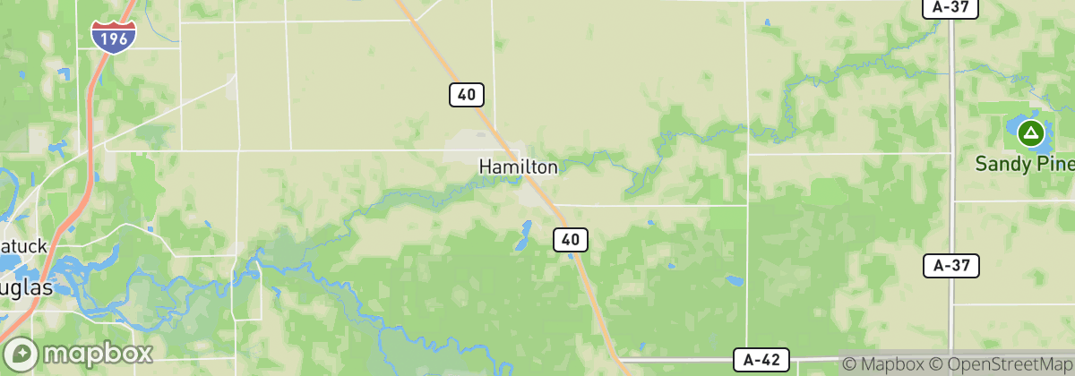 Map: Hamilton, MI