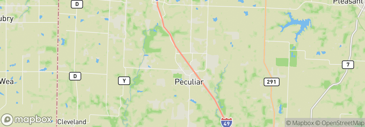 Map: Peculiar, MO
