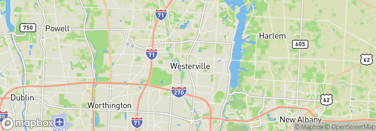 Map: Westerville, OH