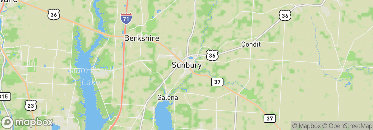 Map: Sunbury, OH