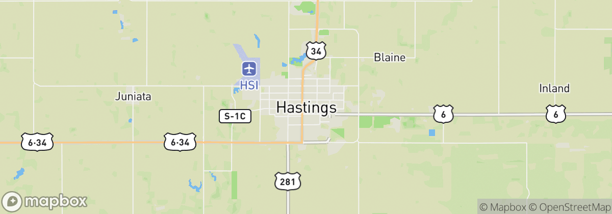 Map: Hastings, NE