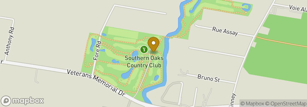 Map location: Southern Oaks Country Club