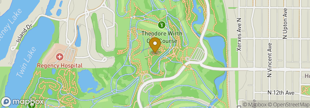Map location: Theodore Wirth Golf Course