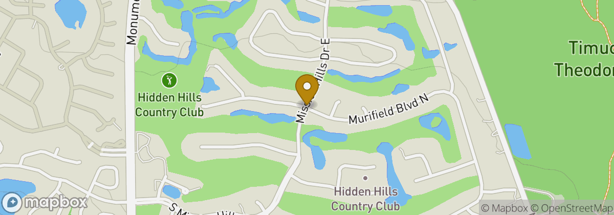 Map location: Hidden Hills Country Club