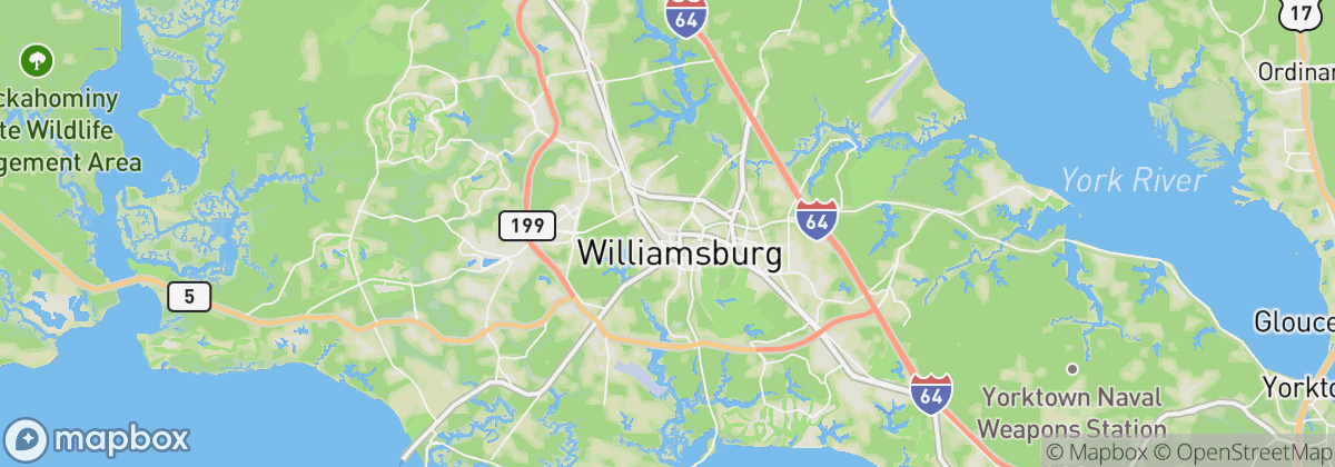 Map: Williamsburg, VA