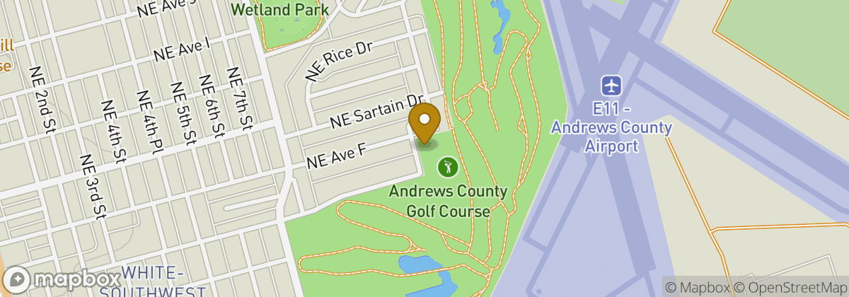 Map location: Andrews County Golf Course