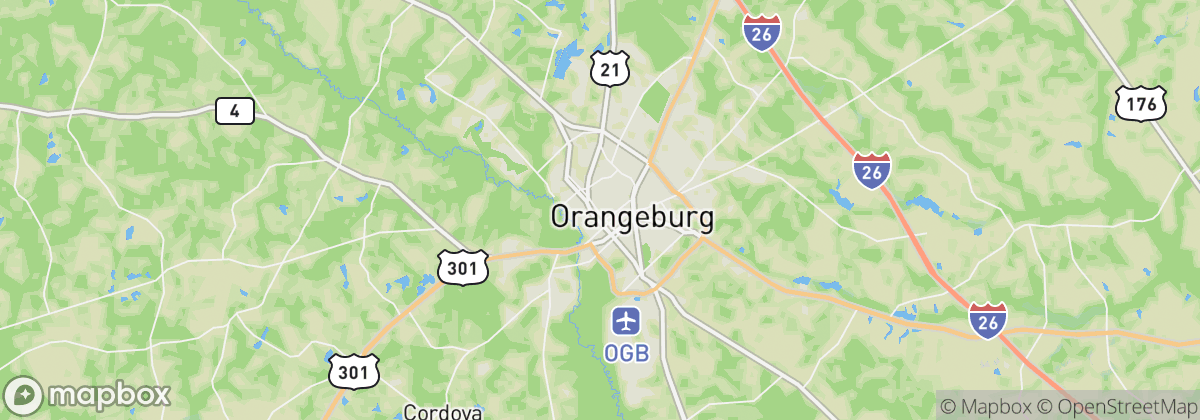 Map: Orangeburg, SC