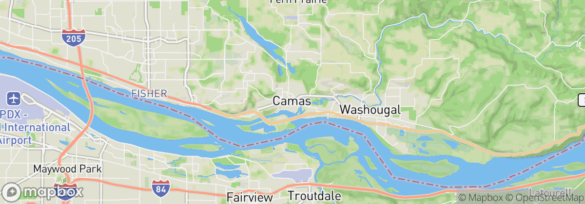 Map: Camas, WA