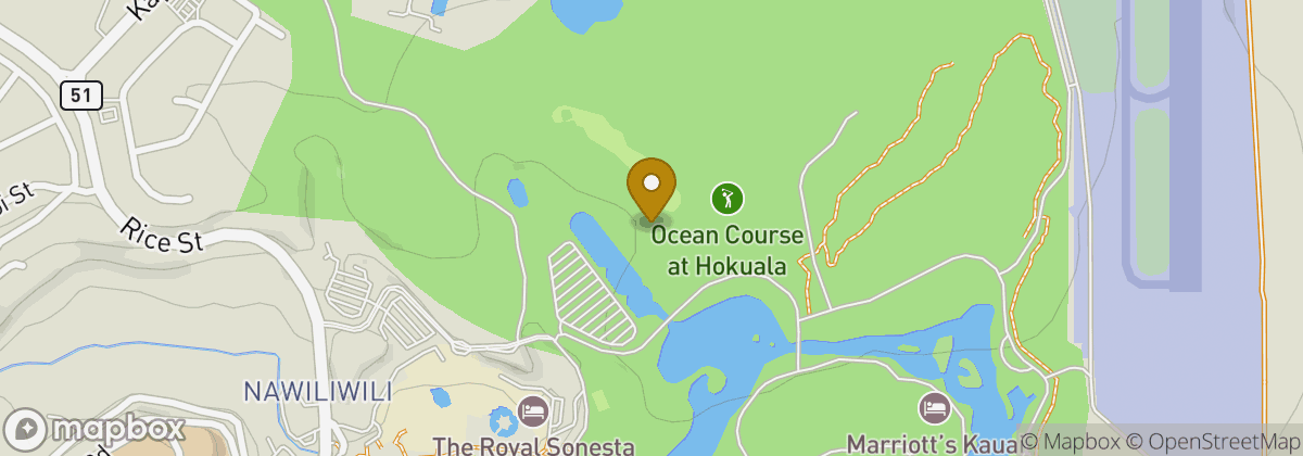 Map location: Ocean Course at Hokuala
