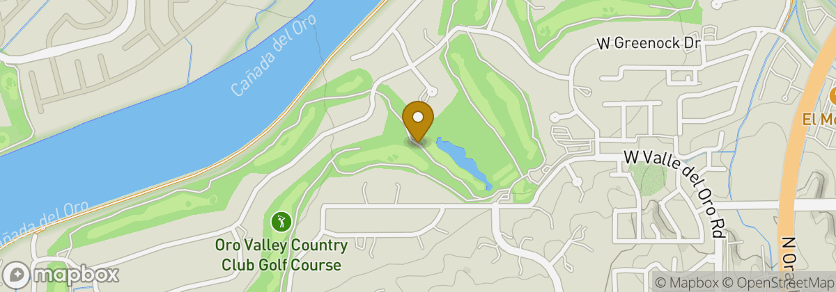 Map location: Oro Valley Country Club Golf Course