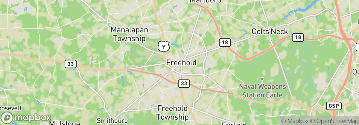 Map: Freehold, NJ