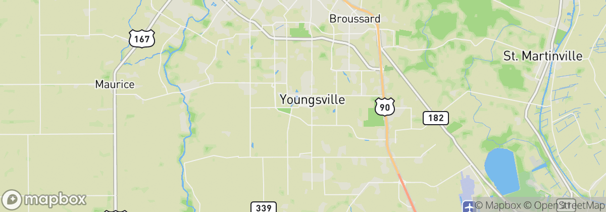 Map: Youngsville, LA