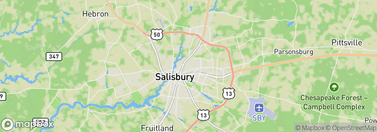 Map: Salisbury, MD