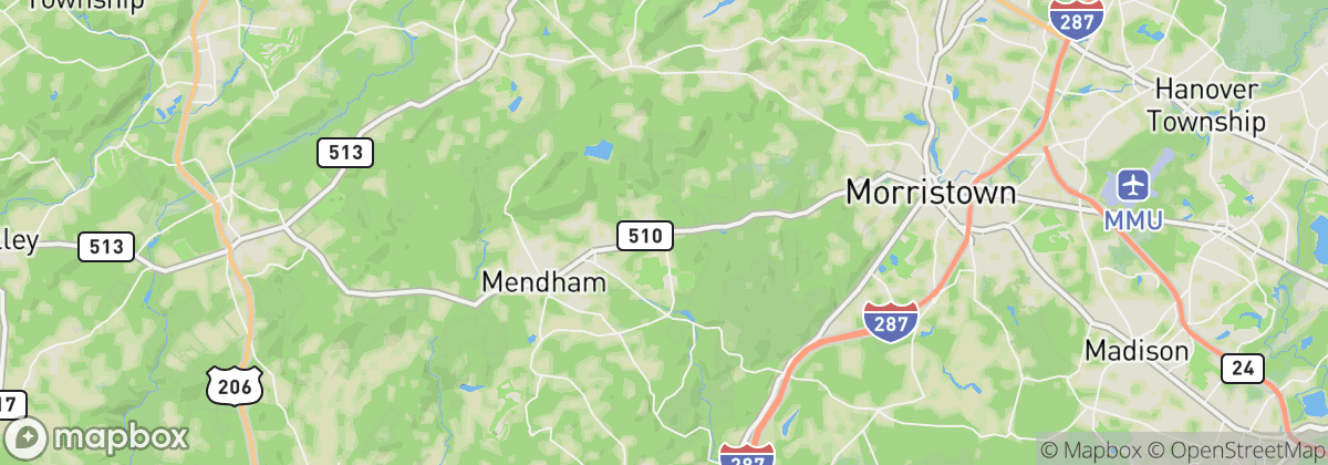 Map: Mendham Township, NJ