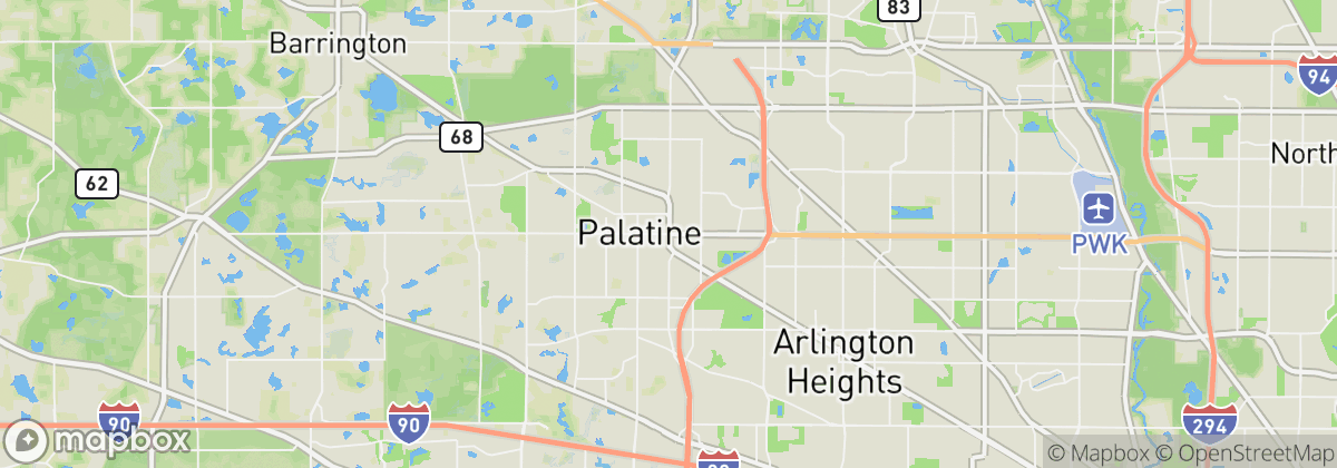 Map: Palatine, IL