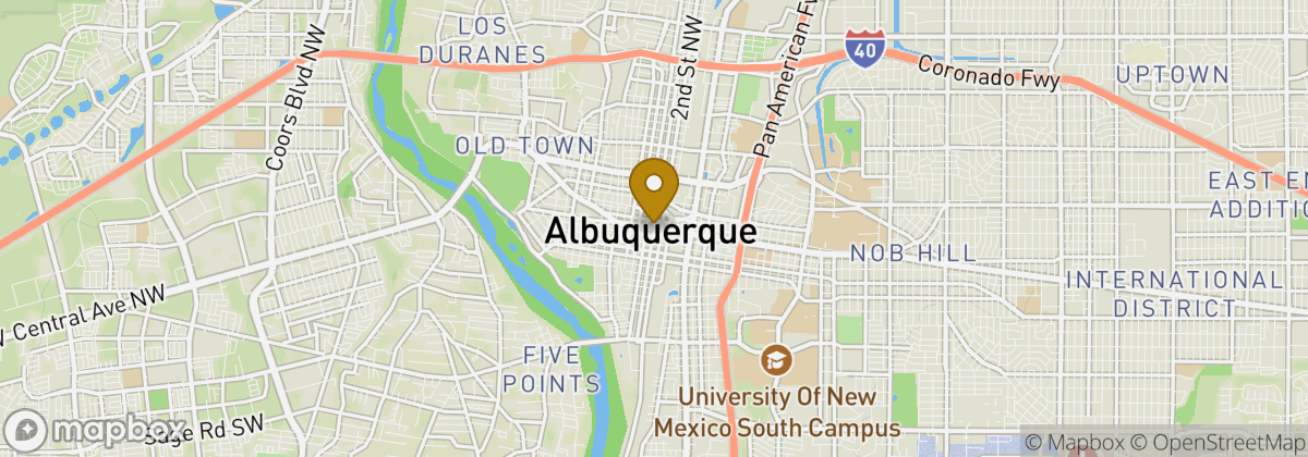 Map location: Albuquerque