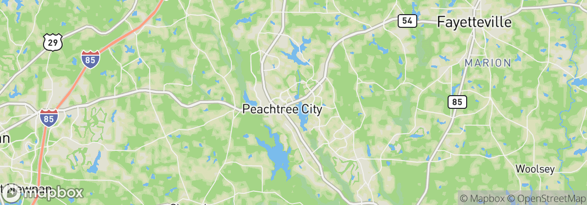 Map: Peachtree City, GA