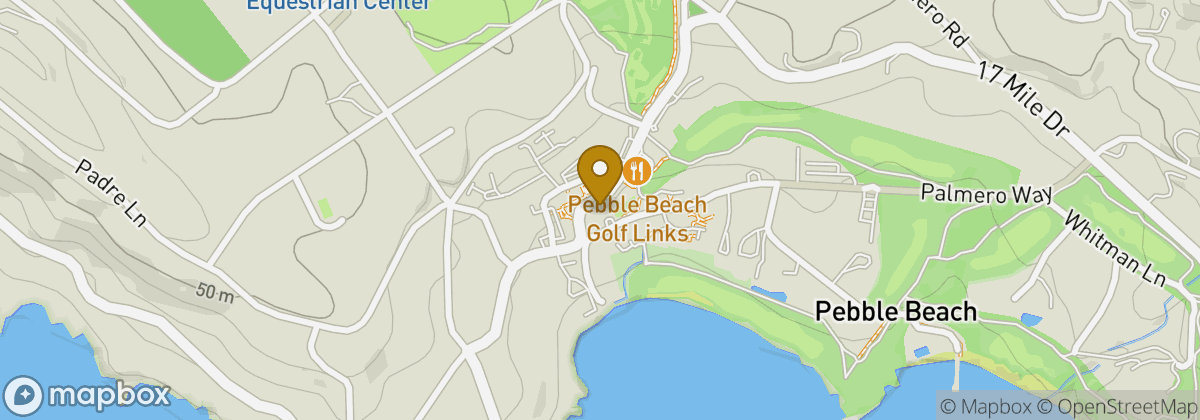 Map location: Pebble Beach Resorts