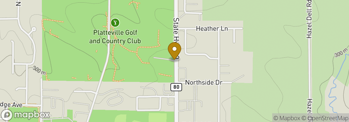 Map location: Platteville Golf - Country Club Bar & Restaurant