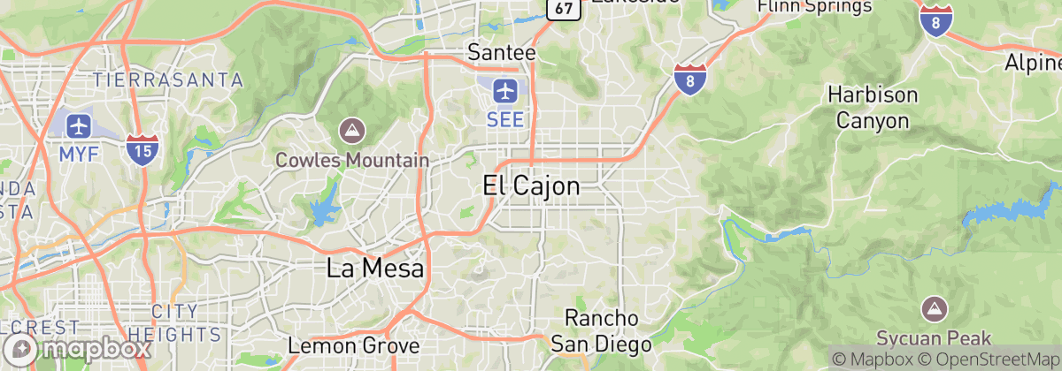 Map: El Cajon, CA