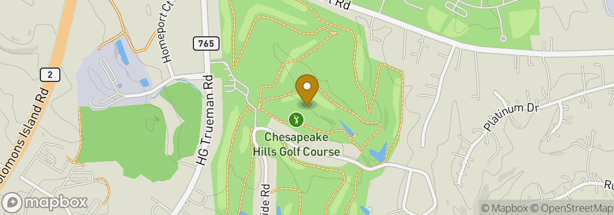 Map location: Chesapeake Hills Golf Course