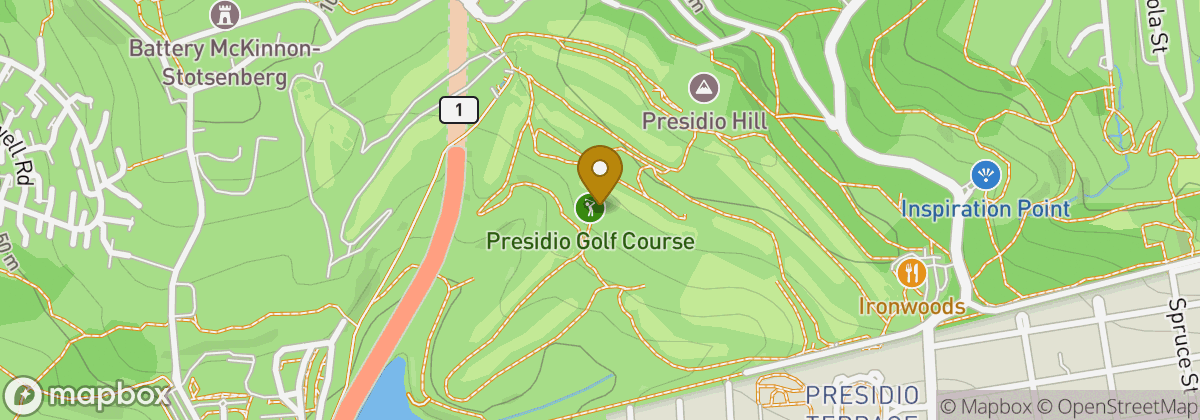Map location: Presidio Golf Course