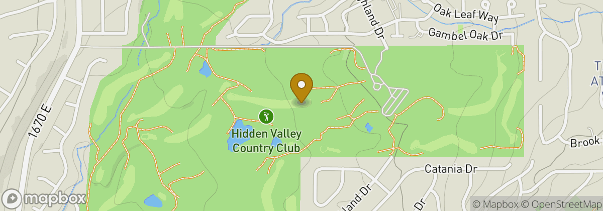 Map location: Hidden Valley Country Club