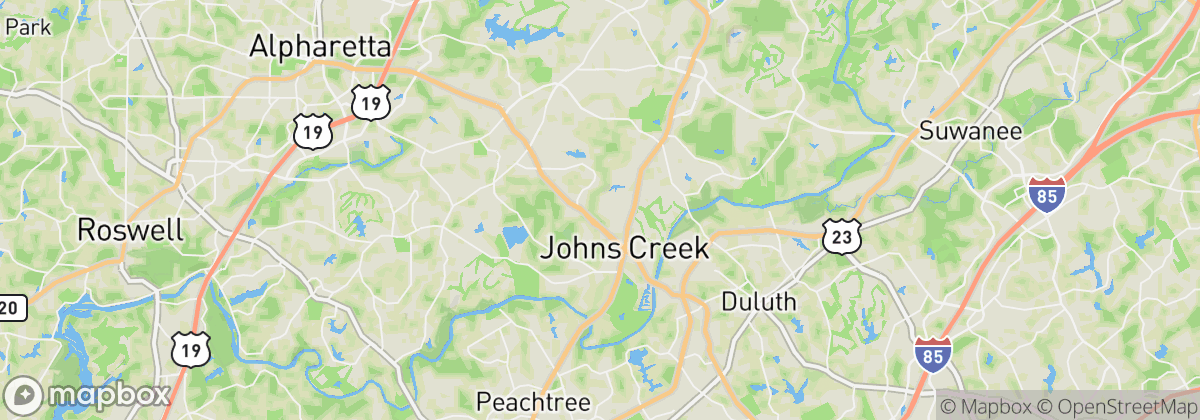 Map: Johns Creek, GA