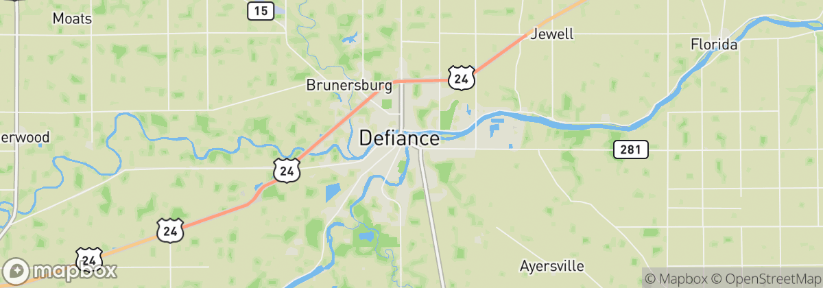 Map: Defiance, OH