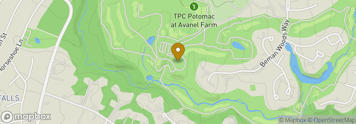 Map location: TPC Potomac at Avenel Farm