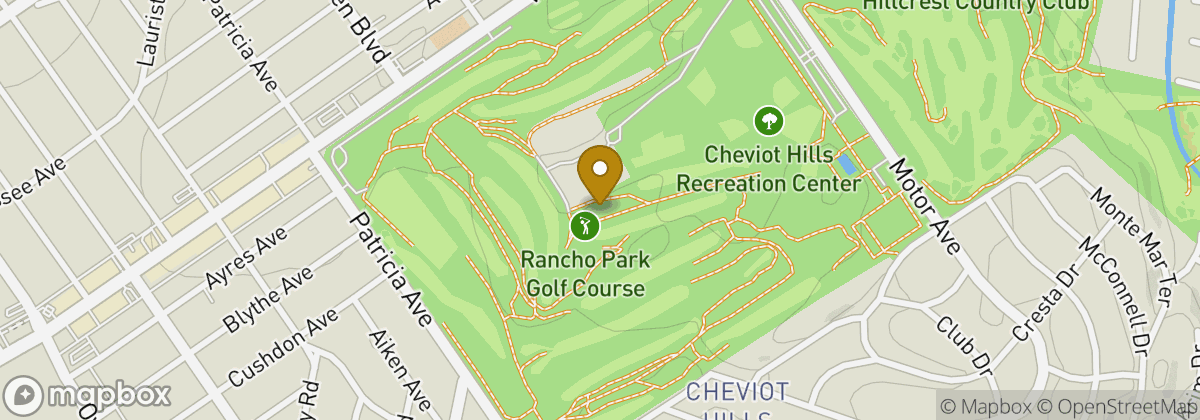 Map location: Rancho Park Golf Course