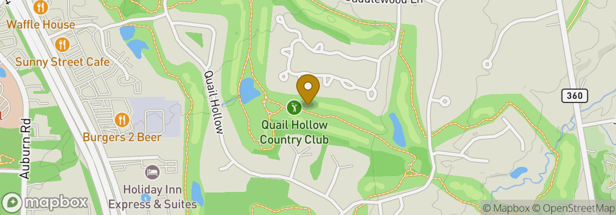 Map location: Quail Hollow Country Club