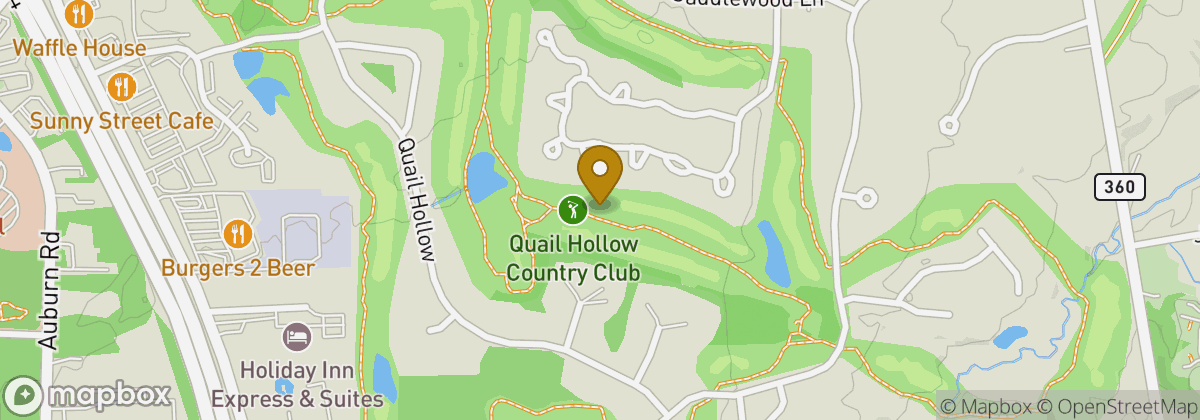 Map location: Quail Hollow Country Club