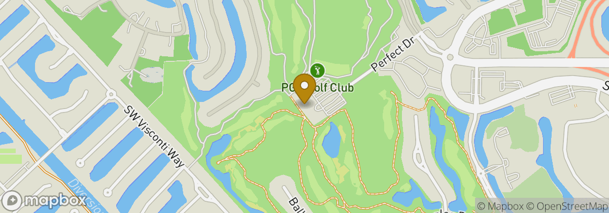 Map location: PGA Golf Club at PGA Village